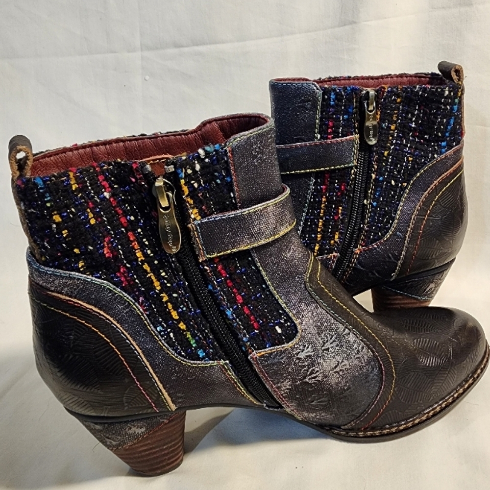 Spring Step L'artiste Black Multi-Color Boot, Com… - image 3
